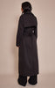Tall Black Tie Waist Trench Coat