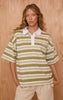 Sage Striped Polo Tshirt