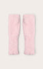 Pink Eyelash Knit Fingerless Gloves