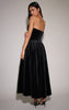 Black Velvet Bandeau Maxi Dress