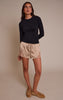 Stone Satin Lace Drawstring Shorts