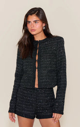 Black Sequin Boucle Jacket
