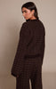 Chocolate Boucle Knitted Button Up Cardigan