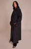 Petite Charcoal Brushed Wool Maxi Coat