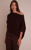 Chocolate Boucle Cape Top