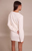 Cream Compact Knit Collarless Cardigan