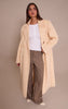 Buttercream Structured Double Breasted Wool Look Maxi Coat