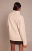 Stone Roll Neck Balloon Sleeve Oversized Sweater