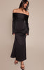 Black Bardot Long Sleeve Maxi Dress