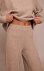 Taupe Wide Leg Knitted Pants