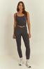 Charcoal Seamless Marl Double Strap Gym Vest