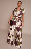 Plus Floral Printed Woven High Waisted Wide Leg Pants