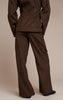 Dark Brown Brushed Pinstripe Pant