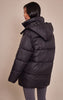 Tall Black Oversized Hooded Puffer Jacket