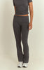 Charcoal Seamless Marl Foldover Yoga Pant