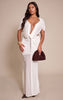 Shape White Mesh Cutout Maxi Dress