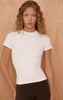 White Seamless Logo Gym Long Top