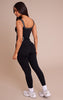 Petite Black Seamless Marl Cross Front Legging