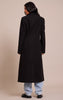 Tall Black Single Breasted Seam Detail Wool Look Maxi Coat