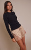 Stone Satin Lace Drawstring Shorts
