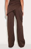 Chocolate Woven Wide Leg Pants Tailored