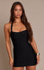 Black Bandage Cup Detail Halterneck Mini Dress