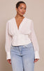 Shape White Chiffon Bust Woven Shirt