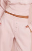 Baby Pink High Waist Straight Leg Sweatpants