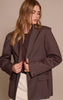 Chocolate Pinstripe Boyfriend Premium Blazer