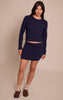 Navy Compact Knit Skirt