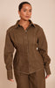 Shape Khaki Cinched Waist Twill Shirt