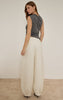 Cream Boucle Textured Balloon Pants