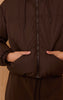 Chocolate Hooded Puffer Coat