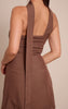 Chocolate Woven Scarf Detail Bandeau Shift Dress