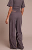 Charcoal Grey Soft Touch Tie Waist Casual Pants