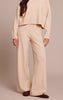Beige Wide Leg Knitted Pants