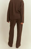 Chocolate Interlock Pintuck Straight Leg Sweatpants