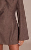 Chocolate Wool Look Structured Shift Dress