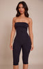 Petite Black Contour Jersey Bandeau Capri Catsuit