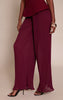 Plum Woven Bandeau Plisse Leg Jumpsuit