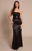 Black Sequin Asymmetric Maxi Dress