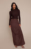 Brown Chiffon Maxi Skirt