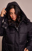 Petite Black Oversized Hooded Puffer Jacket