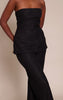 Black Lace Bandeau Overlay Straight Leg Jumpsuit