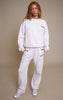 Ash Grey Wide Leg Boston Usa Embroidered Sweatpants