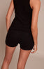 Black Brushed Knit Mini Shorts