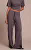 Charcoal Grey Soft Touch Tie Waist Casual Pants