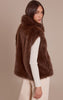 Chocolate Faux Fur Vest