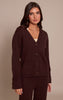 Chocolate turn back cuff cardigan