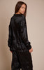 Black Textured Satin Oversized Shirt